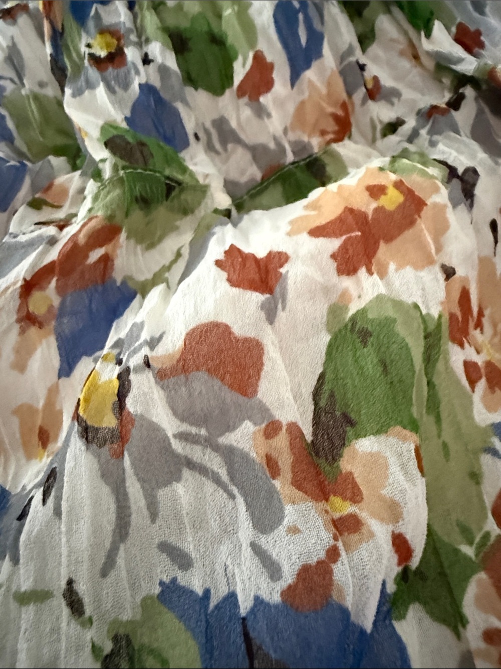 Floral Tiered Iined Maxi Skirt - Multi-Color - Picture 3 of 5